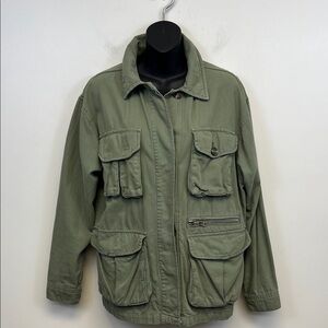 Topshop Green Utility Jacket Size Small